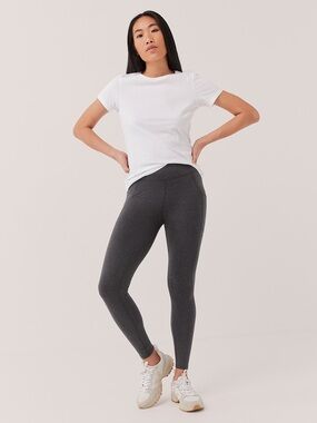 ‼️EUC: Pact Organic Cotton Charcoal Heather Pocket Leggings - L